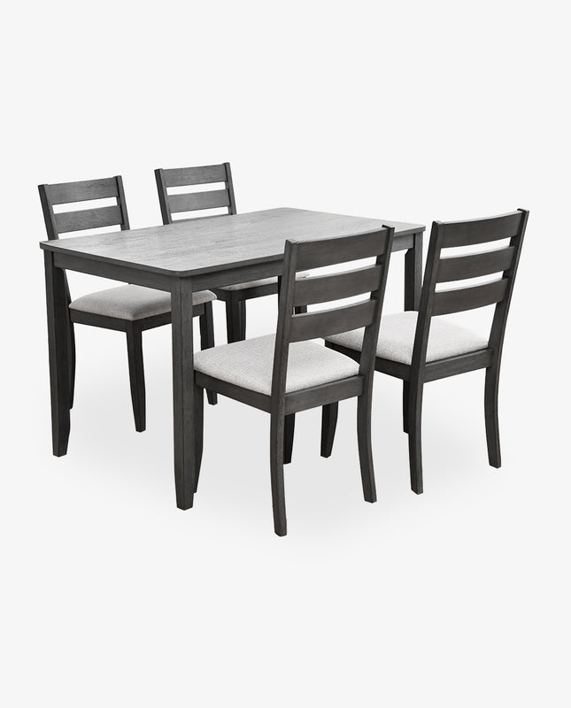 47" Palm Beach Wood Dining Set (1 Table+4 Ladder Back Chairs)