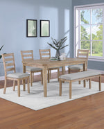 Kanab 6-Piece Dining Table Set (1 Table+4 Chairs+1 Bench)