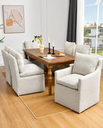 Denton Upholstered Rolling Dining Chair