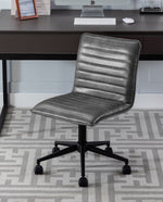 DUHOME leather desk chair grey