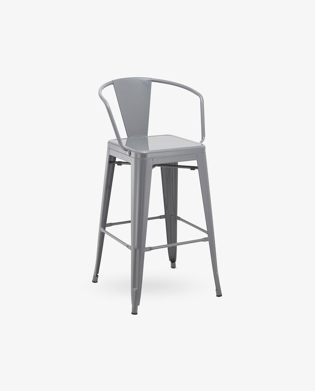 grey metal counter stools