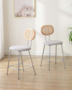 Surfside Cane Back Counter Stools Set of 2